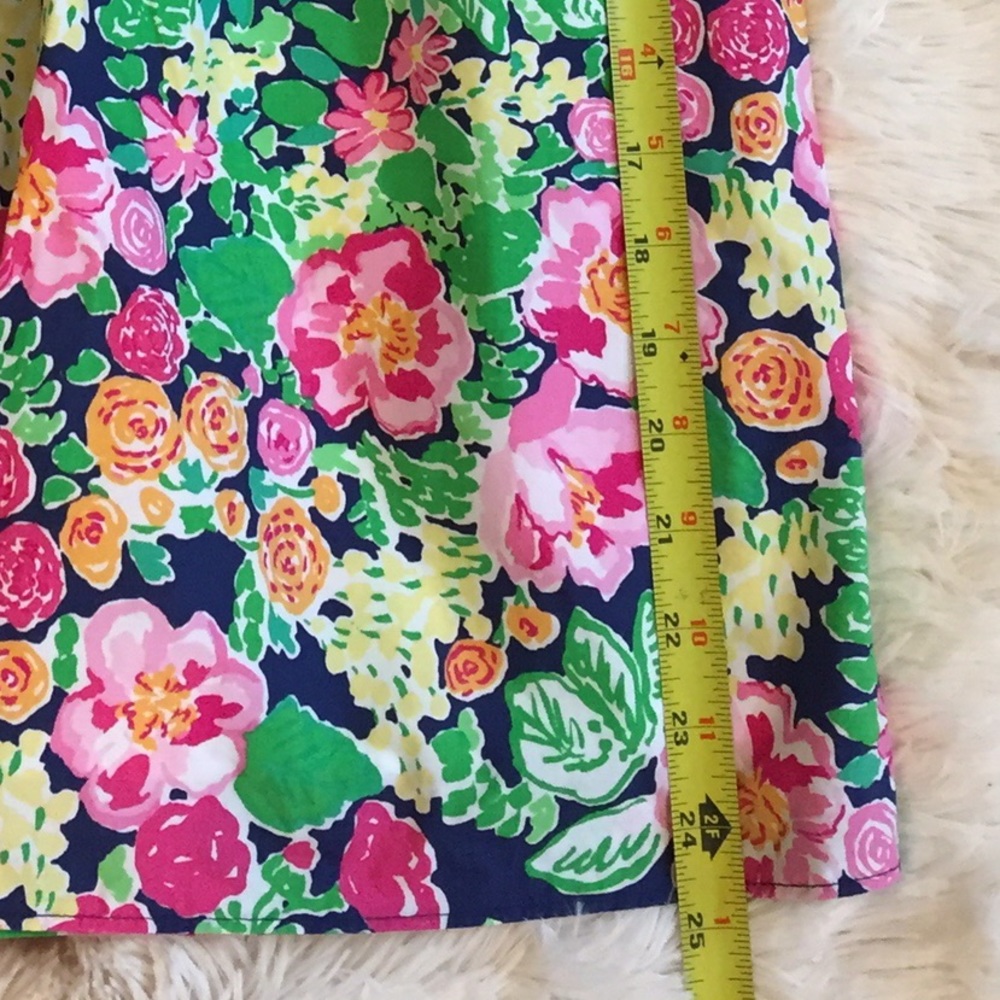 🎉HP!!🎉 Lilly Pulitzer Pink Navy Floral Dress XS - Picture 3 of 4
